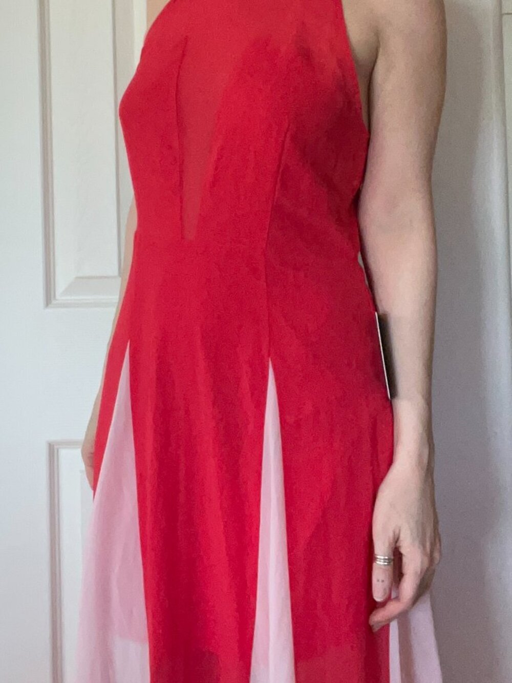 Express High Neck Godet Evening Dress - Picture 5 of 12